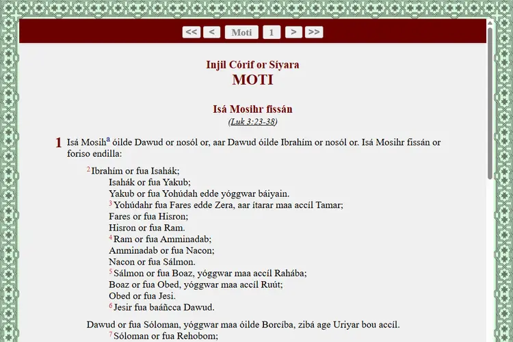 Bible page screenshot